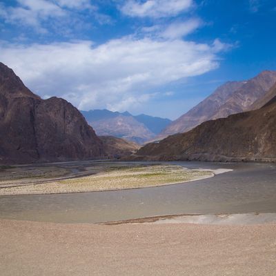 Mountains at the border with tajikistan, Badakhshan province, Darmadar, Afghanistan