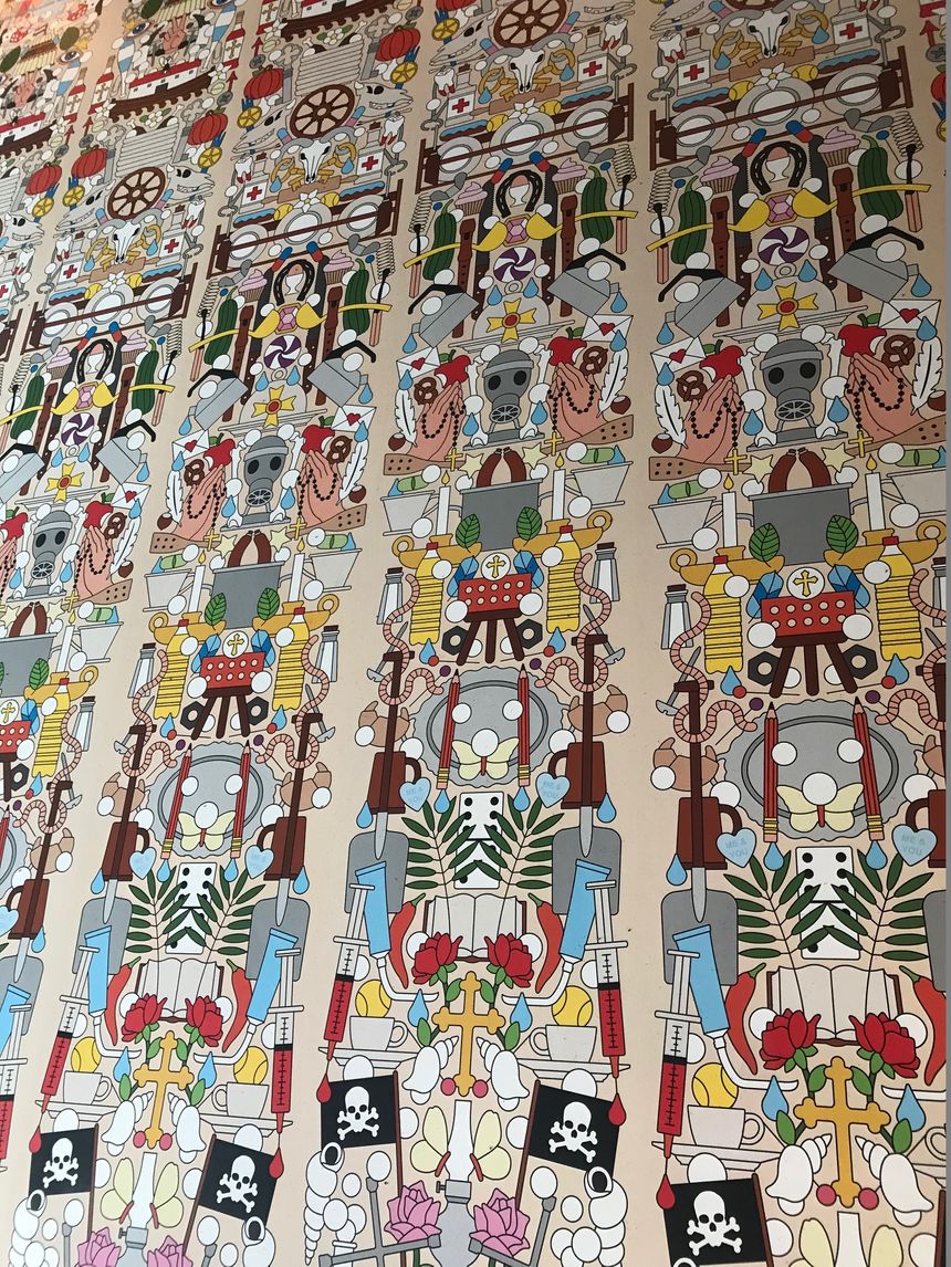 Papier peint trouvé après de longues recherches chez un architecte décorateur passionné de design