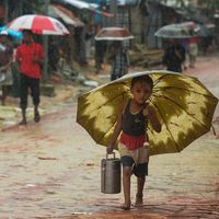 Un enfant Rohingya au camp de réfugiés de Kutupalong au Bangladesh