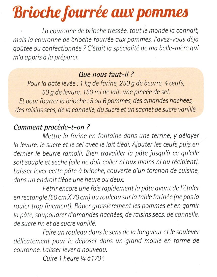La recette en français