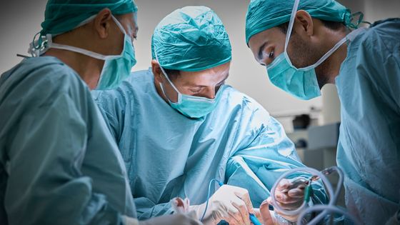 Surgeons operating patient for breast implant - Photos ©Getty - Morsa Images
