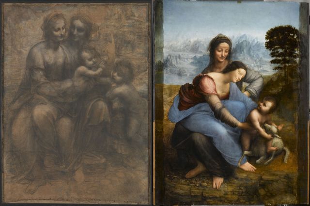 Deux "Sainte Anne, la Vierge, l’Enfant Jésus"