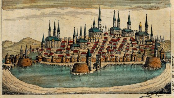 Vue de Lübeck par Georg Reinbeck (1766-1849) - DEA / A. DAGLI ORTI/De Agostini via Getty Images