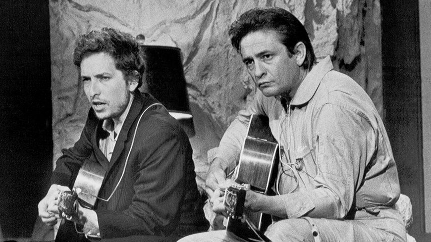 Bob Dylan et Johnny Cash à Nashville en 1969 / Michael Ochs Archives