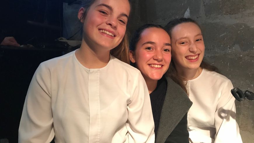 Maud, Rebecca et Joséphine, à l'entracte du Concert de 20h