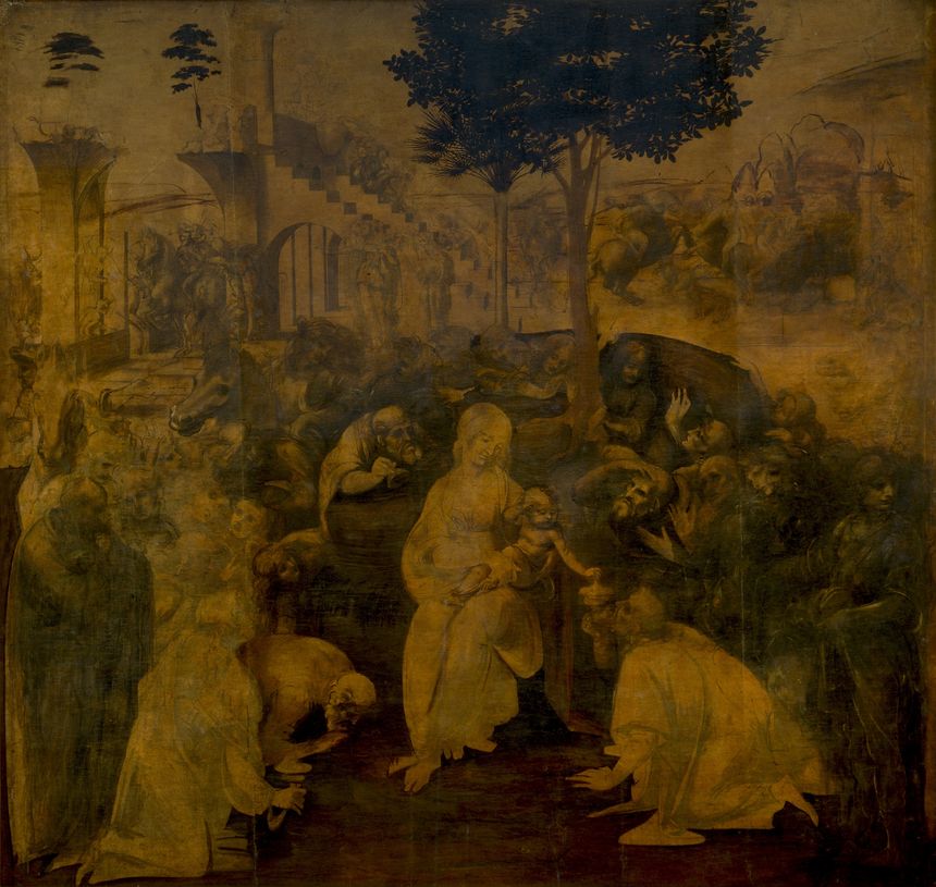 L' adoration des mages par Léonard de Vinci