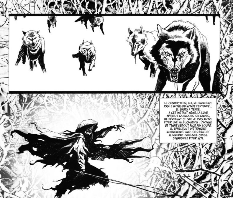 Extrait d'une planche de Dracula, adapté de Bram Stoker, de Georges Bess (2019)
