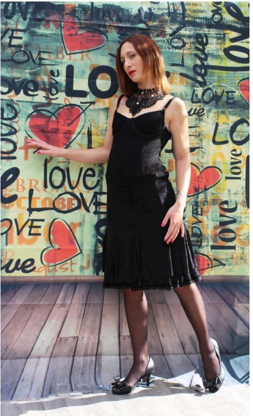 Robe de soirée, collection l'Impertinente de chez C. Lamour.