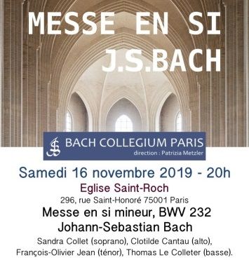 Affiche les 10 ans du Bach Collegium Paris