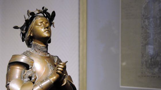 Statue en bronze de Jeanne d'Arc d'Antonin Mercié au Musée Jeanne d'Arc de Vaucouleurs. ©AFP - Jean-Christophe Verhaegen/ collection musée Jeanne d'arc de Vaucouleurs