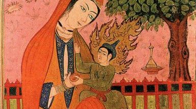 Maryam et Îsâ (ancienne miniature persane. Date inconnue) - Wikimedia Commons, Schnorr von Carolsfeld Bible in Bildern, 1860
