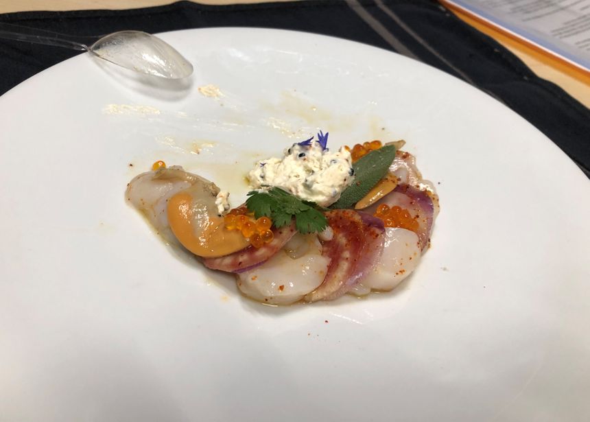 Le carpacio de Saint Jacques du chef Armando Nogeira