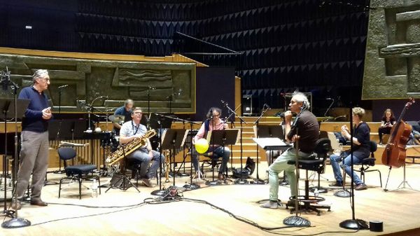 Offrandes et Martin Moulin en enregistrement à Radio France
