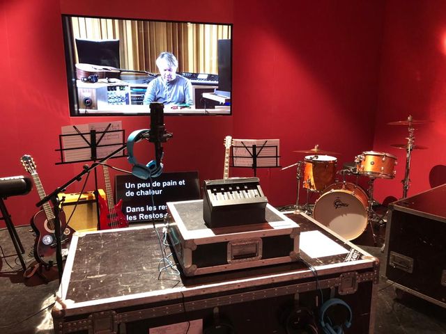 Le studio d'enregistrement de la chanson des Restos