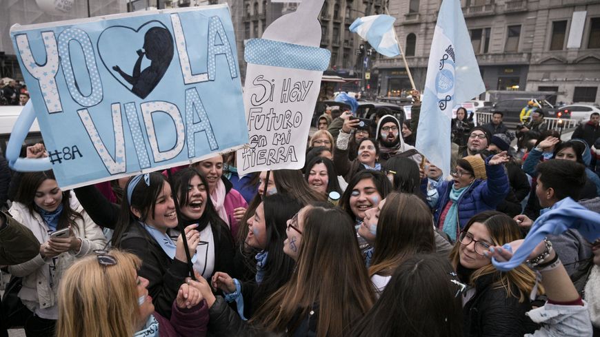 Manifestation anti-avortement à Buenos Aires le 8 août 2019.