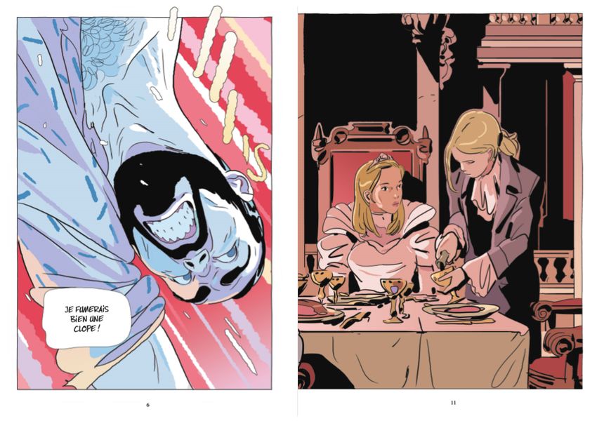 Pages 6 et 11, du volume 12, de la série Lastman de Bastien Vivès, Balak et Michaël Sanlaville (2019)