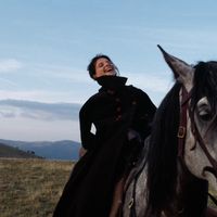 Juliette Binoche sur le tournage du film "Le Hussard sur le Toit" de Jean-Paul Rappeneau en 1994.
