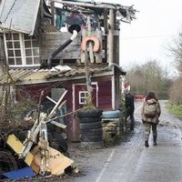 Les routes bloquées de Notre-Dame-des-Landes. (SEBASTIEN SALOM GOMIS/SIPA)
