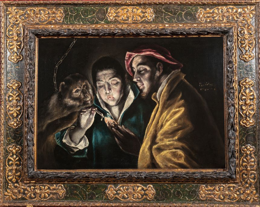 GRECO (Domínikos Theotokópoulos) : La Fable vers 1585 huile sur toile 65 x 90 cm