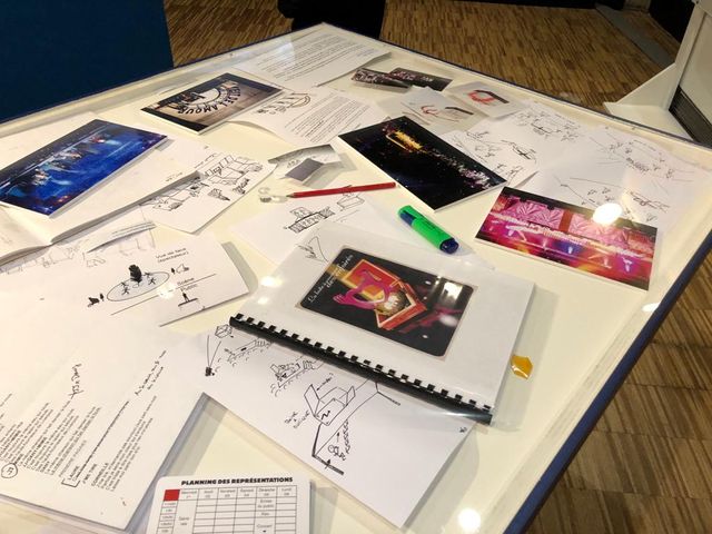Les espaces de travail reconstitués dans l'expo