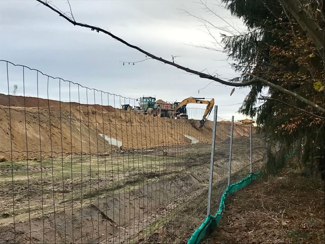 Le chantier depuis la forêt de Krittwald