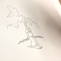 Capture écran de la vidéo de comment dessiner Lapinot, la leçon de dessin de Lewis Trondheim