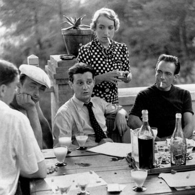 Marcel Pagnol, Orane Demazis et Pierre Fresnay sur le tournage de "César" en 1936
