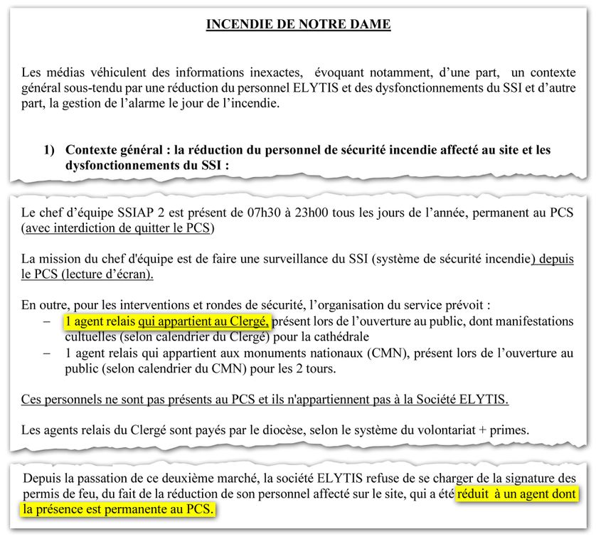 Communiqué de la société Elytis sur la sécurité incendie à Notre-Dame.