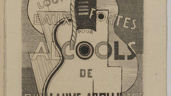 Portrait de Guillaume Apollinaire, Eaux-fortes pour "Alcools" de Louis Marcoussis (1934) - Gallica, Domaine public, BNF