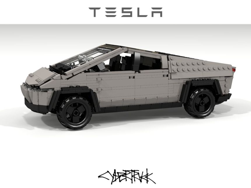 Le Cybertruck en lego de Peter Blackert