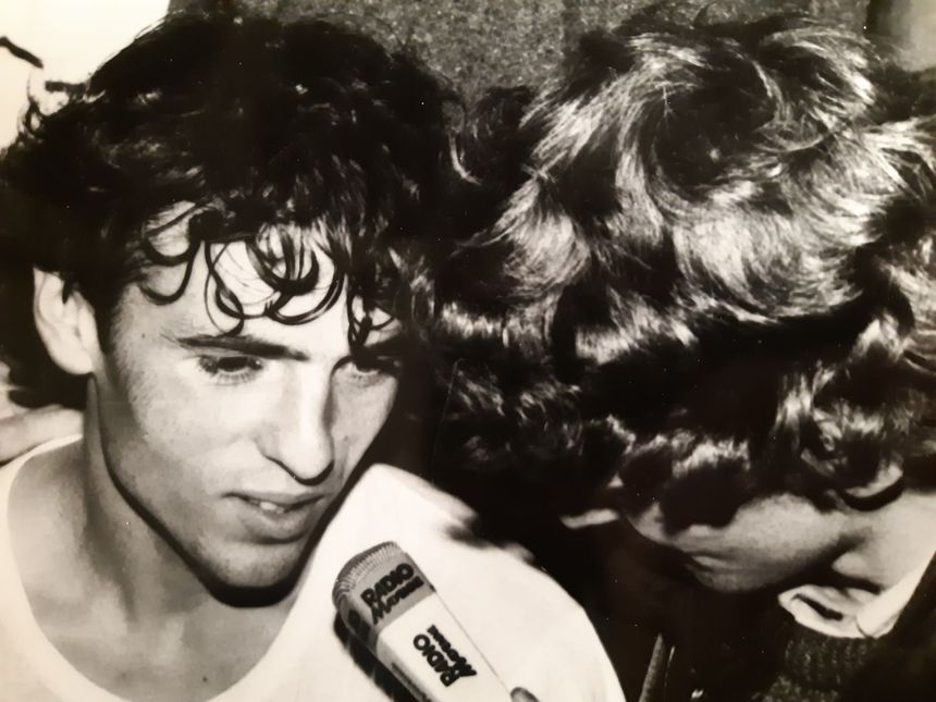 José Souto dans les vestiaires de Le Basser ce 28 septembre 1983