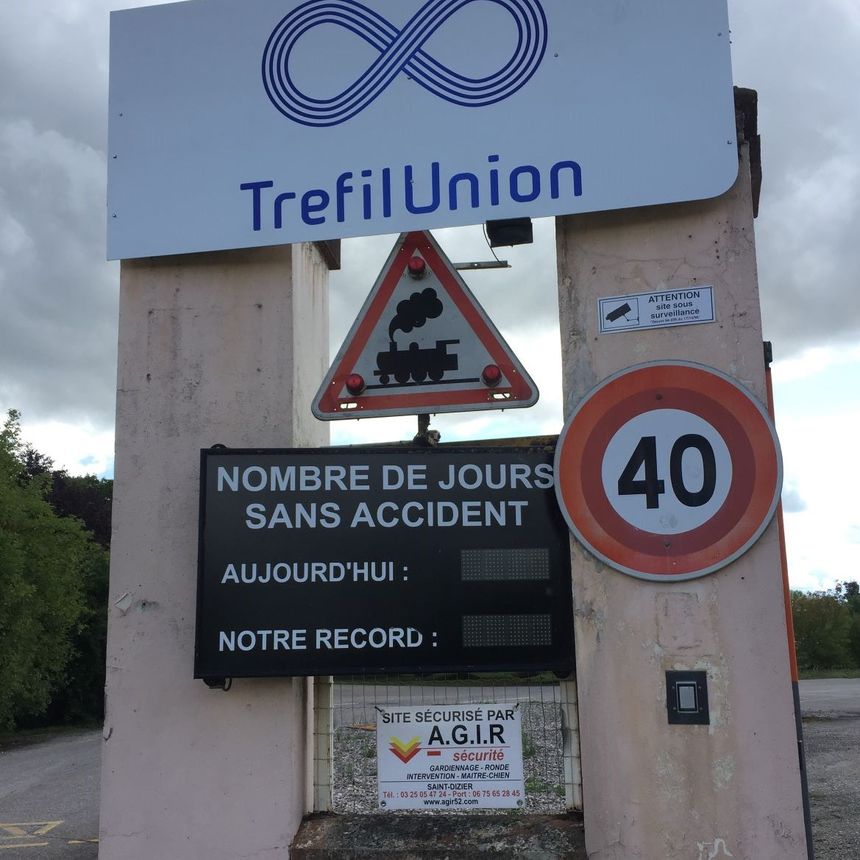 Entrée de l’usine TréfilUnion, à Commercy