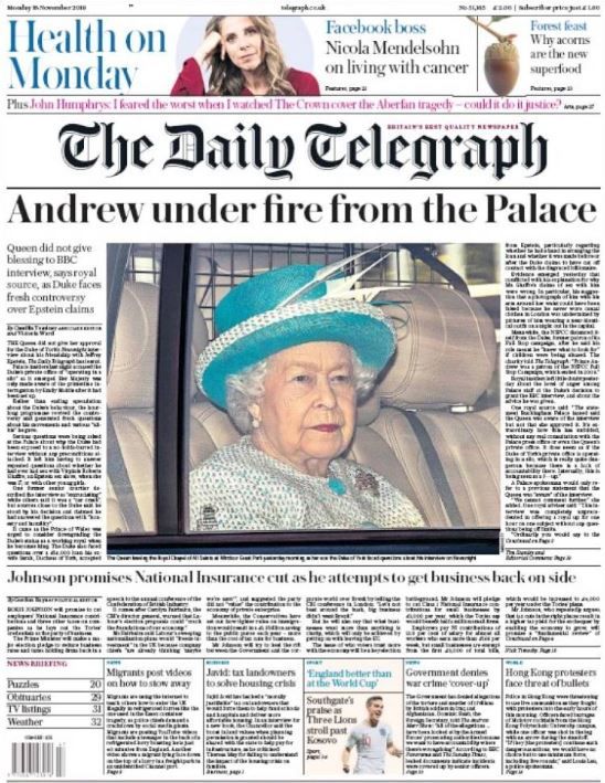"Andrew sous les critiques de Buckingham"