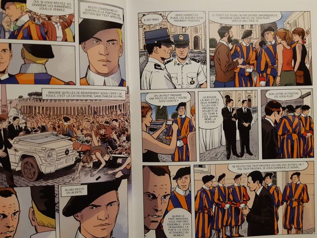 Planche de la bande dessinée "Les Gardiens du pape"