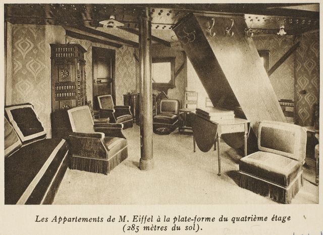 Frères Neurdein - L'appartement de Gustave Eiffel au 4e étage de la tour Eiffel