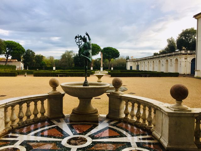 Vue des jardins de la Villa Médicis