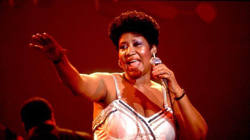 Aretha Franklin sur scène au Park West Auditorium à Chicago, 23 mars 1992.
