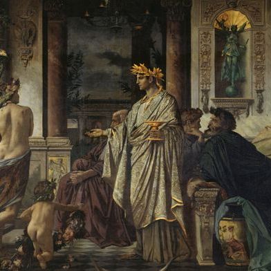'Le Banquet (deuxième version)', Anselm Feuerbach, 1871 - 1873/74, Nationalgalerie, Staatliche Museen zu Berlin