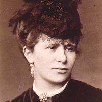 Marie Jaell (1846-1925), jeune femme, coiffée d'un élégant chapeau.