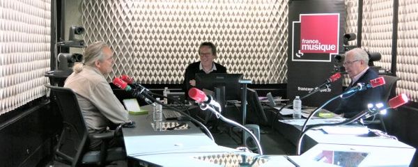 France Musique, studio 451, sur le vif ! ... Daniel Popp, Benoît Duteurtre & Serge Elhaïk (g. à d.)