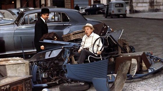 Scène de l'accident dans le film de Gérard Oury "Le Corniaud" - wikipédia
