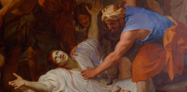 La Lapidation de saint Étienne par Charles Le Brun (1651)