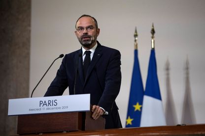 Le premier Ministre Edouard Philippe le 11 décembre 2019 lors de ses annonces depuis le Conseil économique, social et environnemental (CESE) Le premier Ministre Edouard Philippe le 11 décembre 2019 lors de ses annonces depuis le Conseil économique, social et environnemental (CESE)