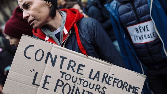 Manifestation contre la réforme des retraites à Paris, le jeudi 5 décembre 2019. ©Radio France - Philippe Labrosse / Hans Lucas