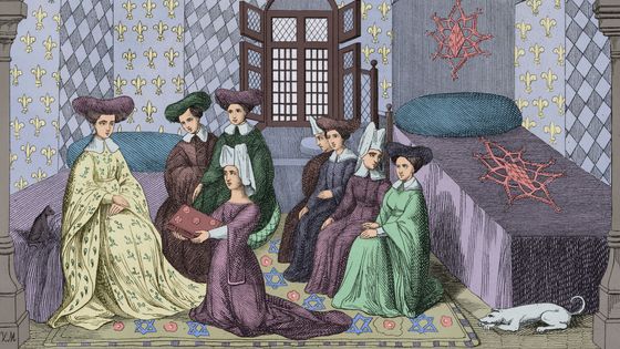 Christine de Pizan offrant ses Épîtres du Débat sur le Roman de la Rose à la reine de France Isabeau de Bavière. ©Getty - DEA / BIBLIOTECA AMBROSIANA