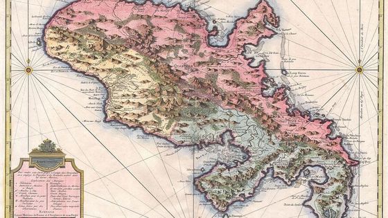 Carte de la Martinique datant de 1742. - Geographicus Rare Antique Maps via wikimedia, Domaine Public