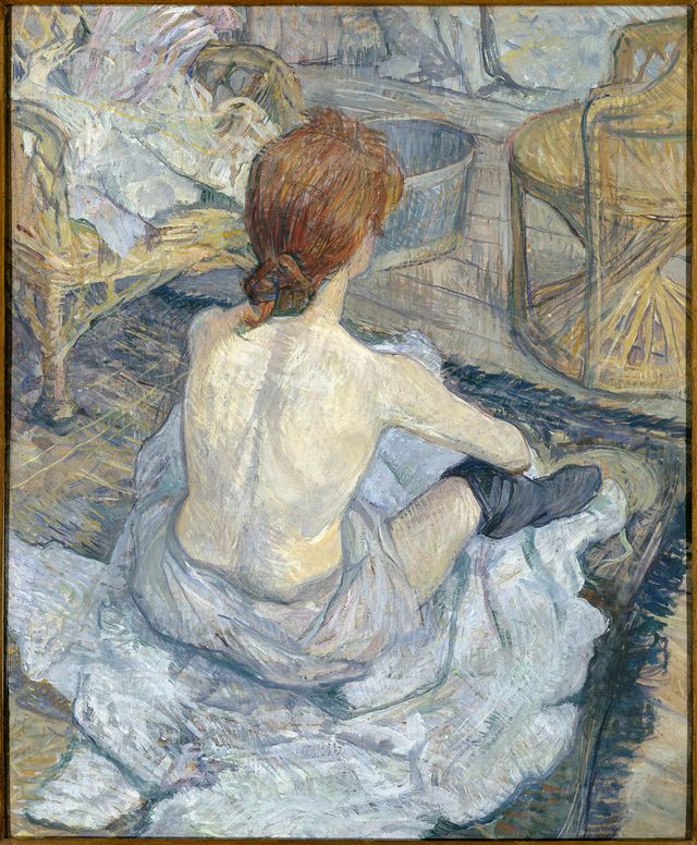 Henri de Toulouse-Lautrec. Rousse (La Toilette) 1889 huile sur carton 67 x 54 cm Paris, Musée d’Orsay