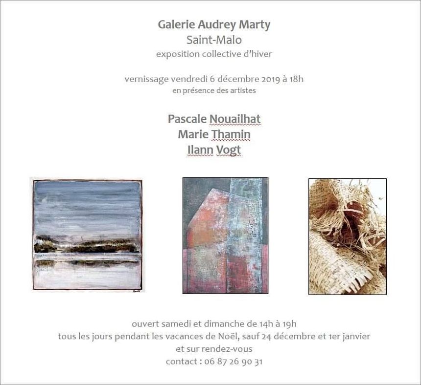 Exposition collective d'automne à la Galerie Audrey Marty (Saint-Malo)