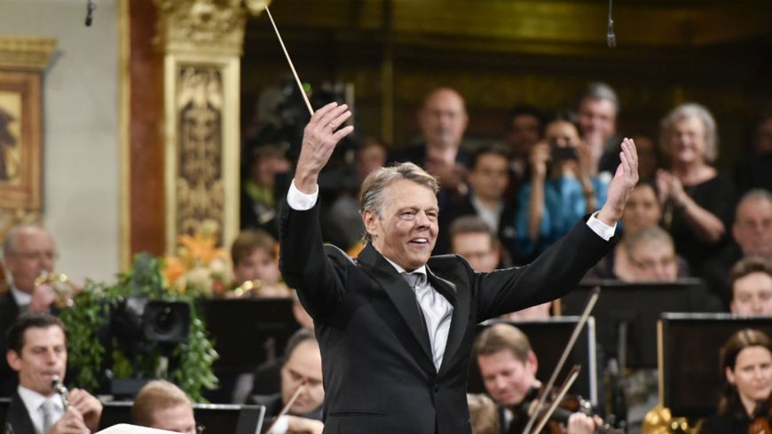 Mariss Jansons à la tête de l'Orchestre Philharmonique de Vienne pour le concert du Nouvel An en 2016