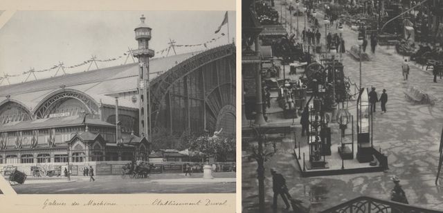 Le palais des machines de l'exposition universelle de 1889, extérieur et intérieur - Hippolyte Blancard